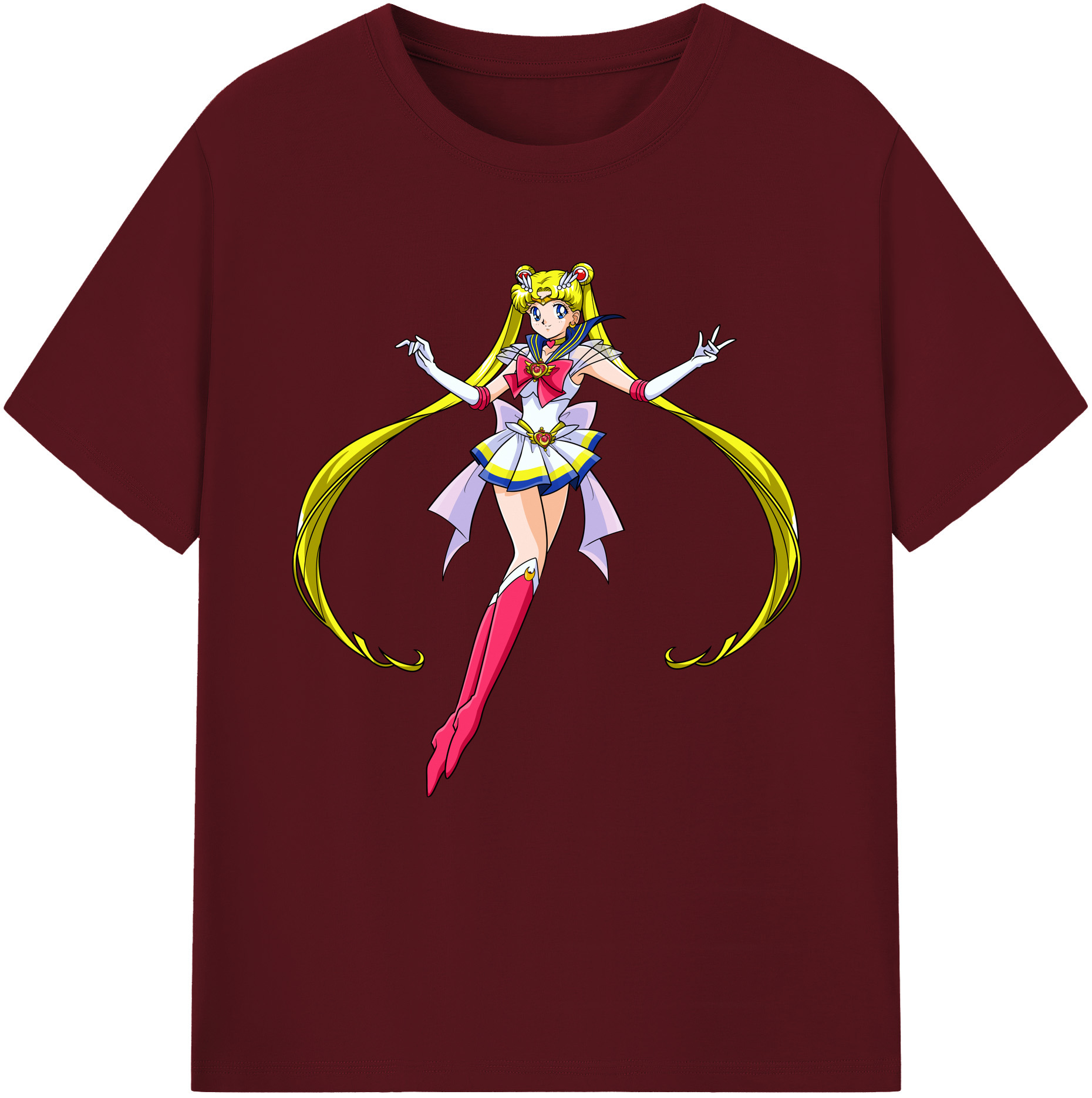 （画像用） 美少女戦士セーラームーン 月野 うさぎ つきの うさぎ Sailor Moon Tsukino Usagi 綿100％半袖Tシャツ（フロントプリント）